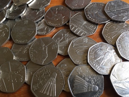 50p coins - 50p,